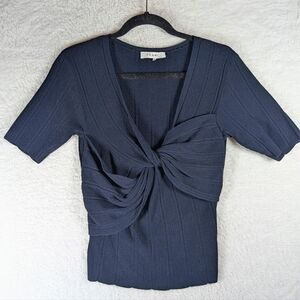 Frame Denim Midnight Blue Twist Front Tee